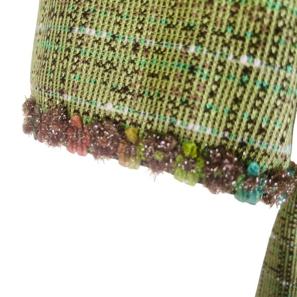 Isabel & Nina Green Tweed Womens Skirt Suit Set Size 16 - Picture 8 of 16